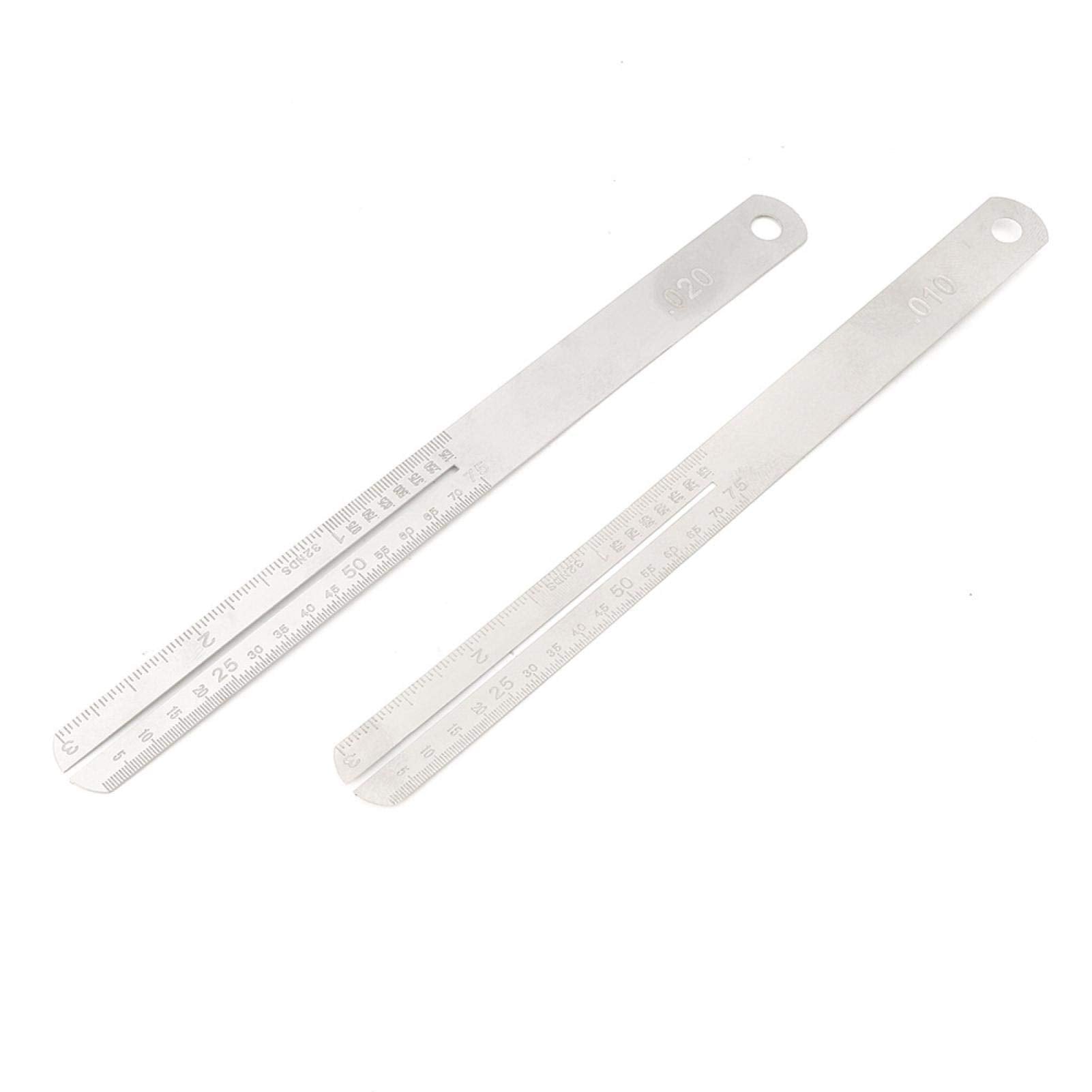 2Pcs Fingerboard Fret Protector Stainless Steel Fretboard Guard Repair Tool with Scale Polish Guitar Fret File Guards Protector